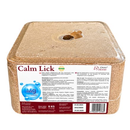 Calm Lick 8kg – Nyugtató hatású nyalósó magnéziummal és L-triptofánnal lovak számára